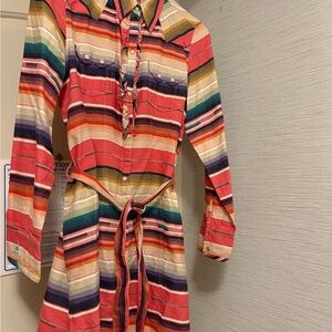 Striped Multicolor Long Sleeve Dress